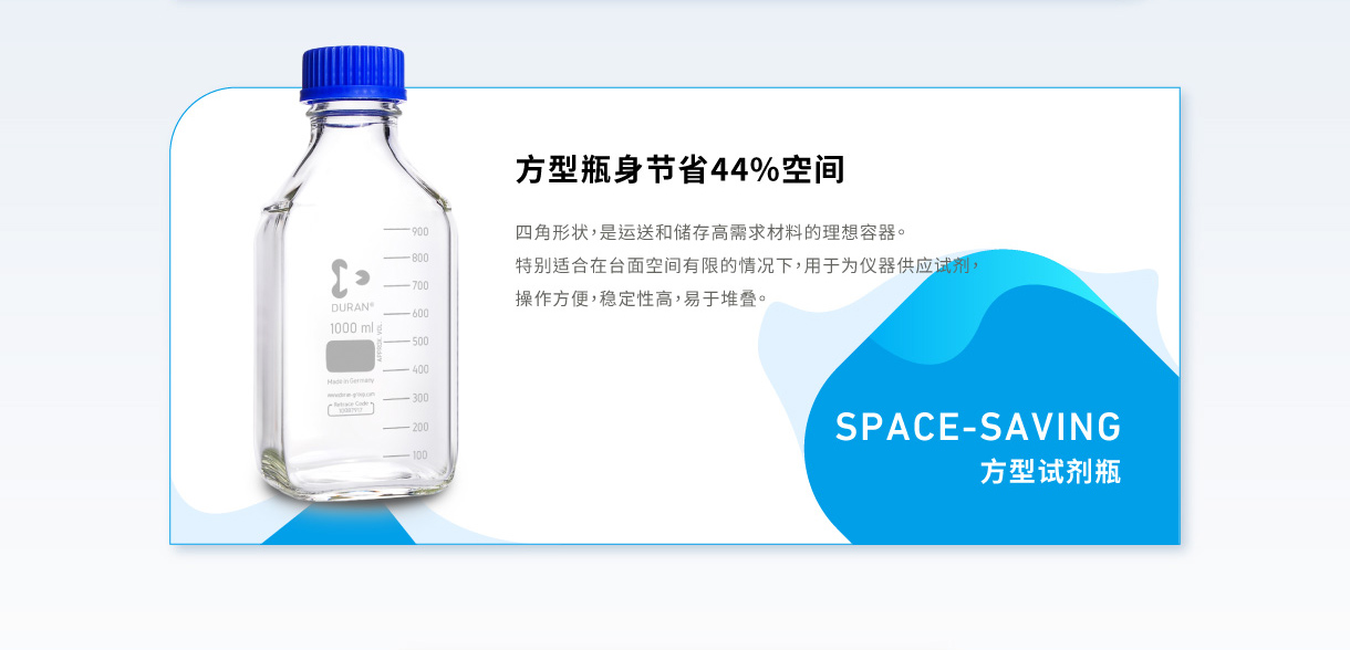 SPACE-SAVING 方型试剂瓶